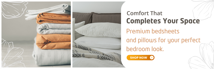 Premium bedsheets and pillows for your perfect bedroom look